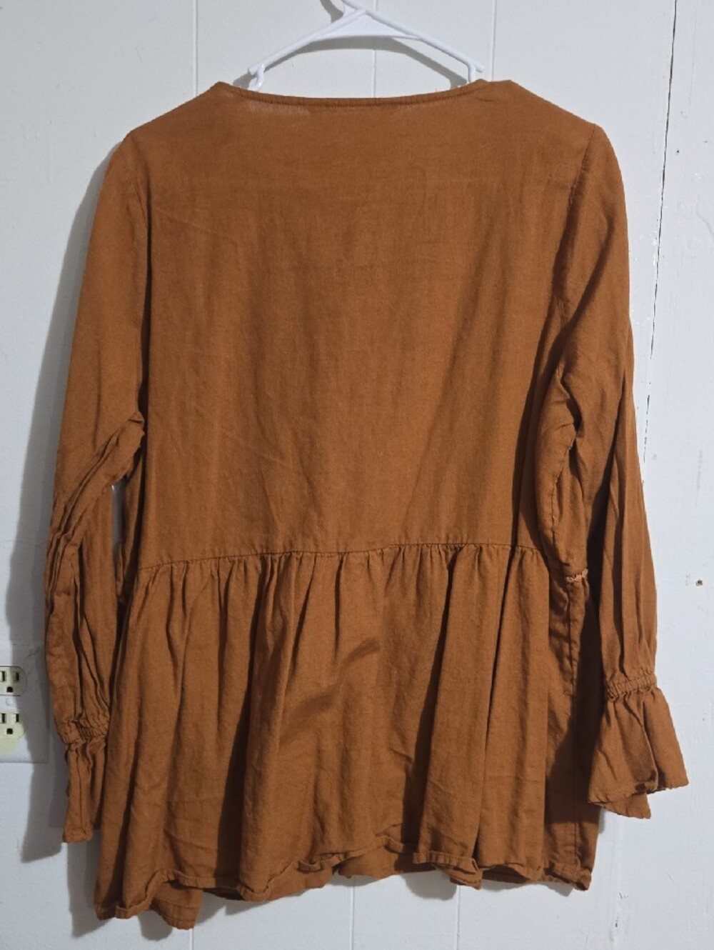 Tantrums Rust Embroidered Peasant Tunic - Picture 3 of 3